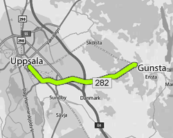 Karta: Uppsala - Gunsta