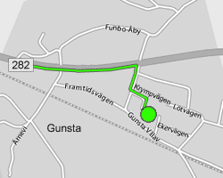 Karta: Gunsta, Krympvägen 8